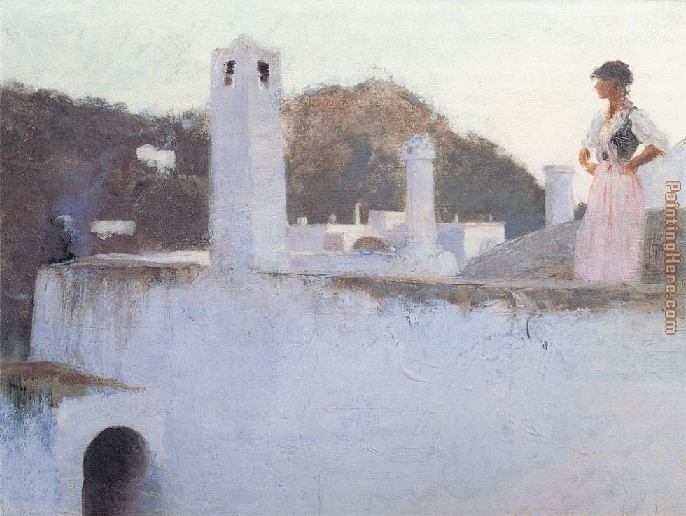 View of Capri painting - John Singer Sargent View of Capri art painting